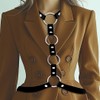 Nicute Leather Body Harness Black Punk Chest Belt Rave Accessories
