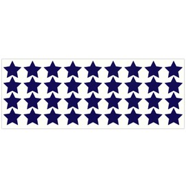 LiteMark Reflective Purple 1 Inch Stars Sticker Decals for Helmets, Bicycles, Strollers, Wheelchairs and More - Pack of 36