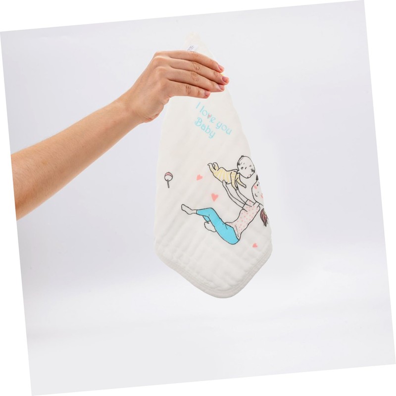 SHOWERORO 3pcs Cotton Face Towels Washcloths for Saliva and Wipe