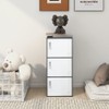 WISUNO 3 Door Vertical Stackable Storage Cabinet with Lock,Anti-Failing Device,