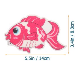 LOGOFUN 14 Pcs Non Slip Bathtub Stickers Fish Anti Slip Decal Cartoon Animal Bathtub Shower Decoration
