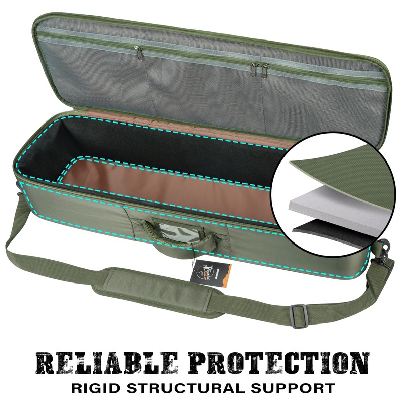 QualyQualy Fly Fishing Rod Travel Case Fishing Tackle Storage Bag