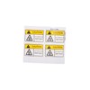 KICHOUSE 4 Pack High Temp Warning Stickers Caution Hot Surface