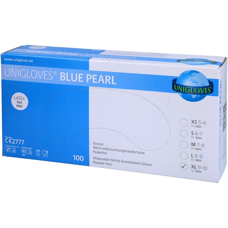 Disposable Nitrile Gloves XL Blue Pack of 100