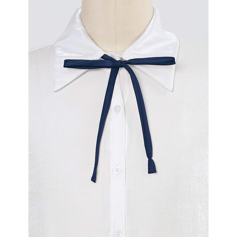 [Allegra K] Women's Solid Color Self Tie Neck Tie Adjustable