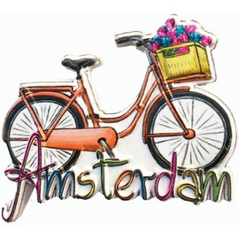 Amsterdam Holland Bicycle 3D Fridge Magnet Travel Souvenir Gift Collection Home Kitchen Decoration Magnetic Sticker Netherlands Refrigerator Magnet A Charming Dutch Souvenir