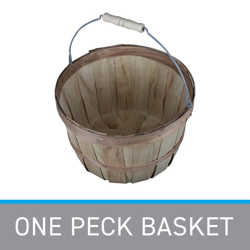SSWBasics One Peck Basket With Handle - Set of 3
