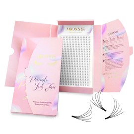 ABONNIE Premade Eyelash Extensions - 400 Fans, 5D, 12mm, 0.07 Thickness, D Curl, Volume Lash Fans, Short Stem