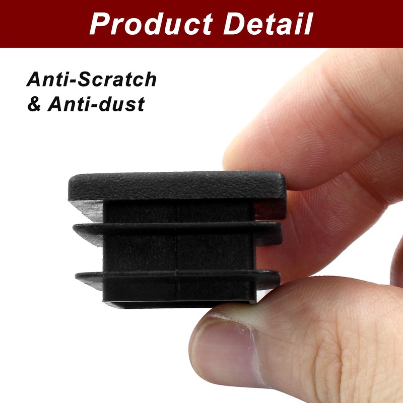 LifCratms 12 Pack 1-1/4 Inch (32mm) Square Plastic Plug, Square