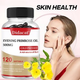 Evening primrose oil capsules, cold-pressed extraction, balance women's endocrine health, care for skin and hair health, support women's nutrition, Non-GMO, 3 pieces, 60 servings / 달맞이꽃 오일 캡슐 냉압추출로 여성 내분비 건강 밸런스 피부와 모발 건강 케어 여성 영양 지원 Non-GMO, 3개, 60회분