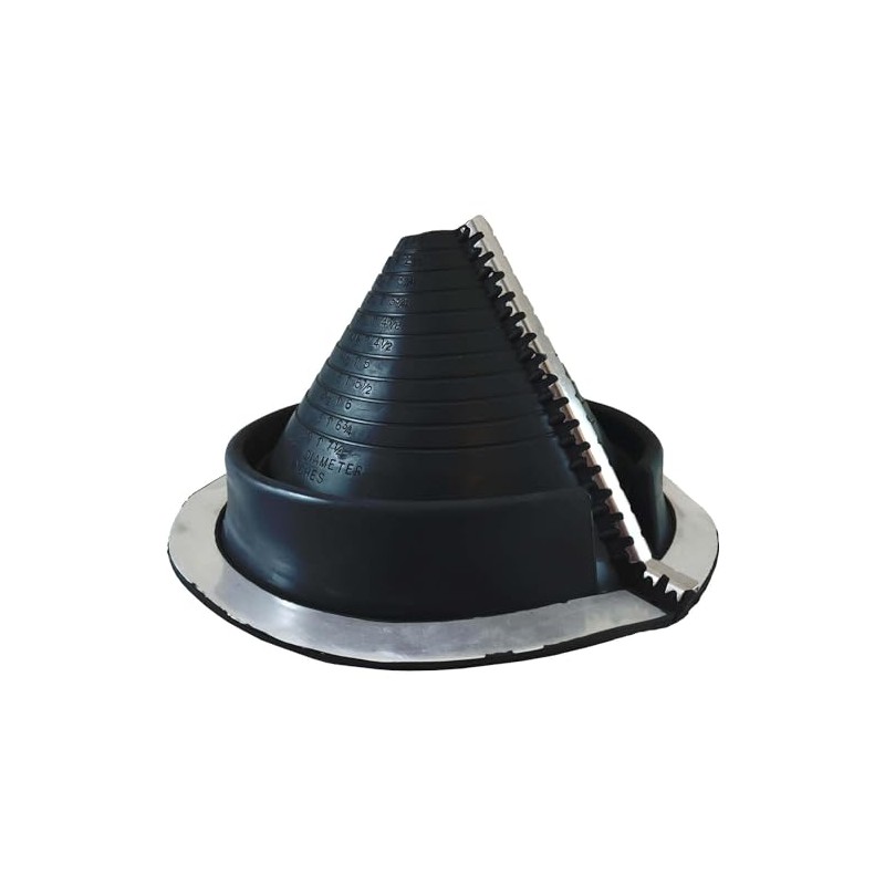 RF802B (2" - 7-1/4") RETROFIT Black EPDM Flexible Pipe Flashing