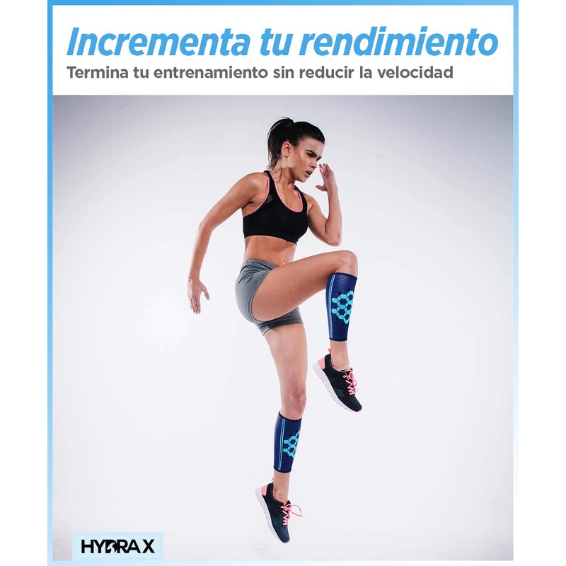 Medias de Compresion para Mujer y Hombre, color Azul. Pantorrilla