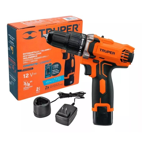 Truper Rotomartillo Inalámbrico, Batería Ion Litio 12v Truper 12793 Color