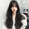 Long Wave Wig Women's Loose Hair Transformation Black Wig (WFIUR2S) / 긴 웨이브 가발 여성 루즈 헤어 변신 블랙 가발 (WFIUR2S)