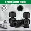 SK 1/2" Drive Universal Swivel Impact Socket Set, Metric Socket