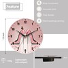 SPUNKER Clock for Bedroom,Pink High Heel Shoes Wall Clocks,Butterfly Battery