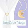 Magnetic Curtain Tiebacks Alloy Moon Curtain Holdbacks Silver/Gold Curtain Tie
