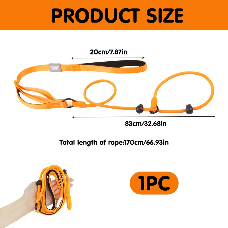 Slip Lead for Dogs Leash Explosion-Proof Strong Adjustable Collar Thin
