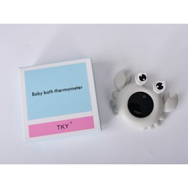 TKY Baby Bath Thermometer with Floating Toys & Room Temperature Monitor - Rechargeable Digital Thermometer with Temperature Alerts, Bath Essentials for Newborns, Infants (Advanced Grey)