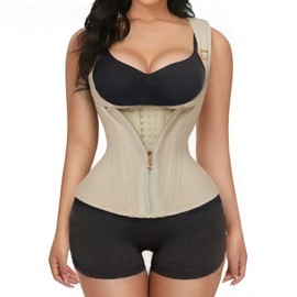 PJCBTR Waist Trainer for Women with Back Support Faja Reloj De Arena Original Colombian Body Shaper Colombiana Reductora Y Moldeadora Beige