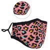 Reusable washable 3 layers cotton cloth - pink - leopard