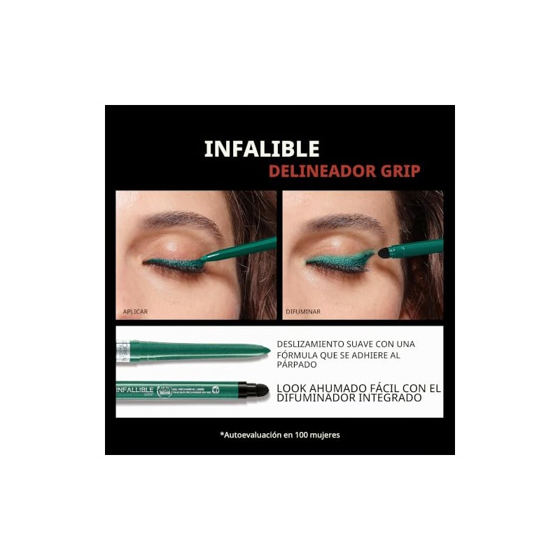 L'Oreal Paris Infallible Grip Mechanical Gel Eyeliner Pencil, Smudge-Resistant, Waterproof