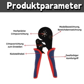 IUSOT Crimping Pliers Set Wire End Ferrule Pliers 0.08-16 mm² 1200 Pieces Single Wire / Double Wire Sleeves with Wire Stripper Hexagonal / Square Crimping Pliers for DIY, Household, Electrical