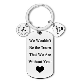 Dabihu Cheerleader Appreciation Gifts Keyring Thank You Gifts for Cheer Coach Cheer Team Gifts Cheer Keychain for Cheerleading Competition Graduation End of Season Gifts Colleague Farewell Gift