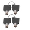 2Pcs Key Switch Box Stainless Steel Universal with Keys Accessory
