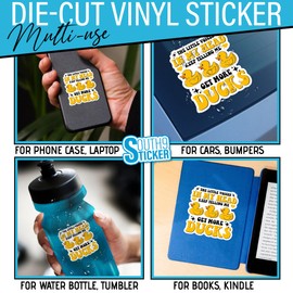 (3Pcs) Little Voices Get More Ducks Sticker Funny Rubber Duck Stickers Meme Vinyl Die-Cut Stickers for Hard Hat Water Bottle Laptop Tumbler Kindle Decor Gifts for Kids Boys Girls Adults 2 Inches