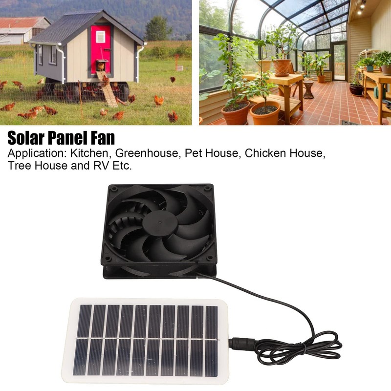 Ventilador de Panel Solar, Extractor de Aire con Panel de