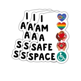 (3 Psc) I Am A Safe Space Sticker - Neurodiversity Stickers - Disability & Inclusion Advocate Decal - Mental Health - Equality Inclusion - Social Justice - Decal 3 Inch for Laptop Water Bottles