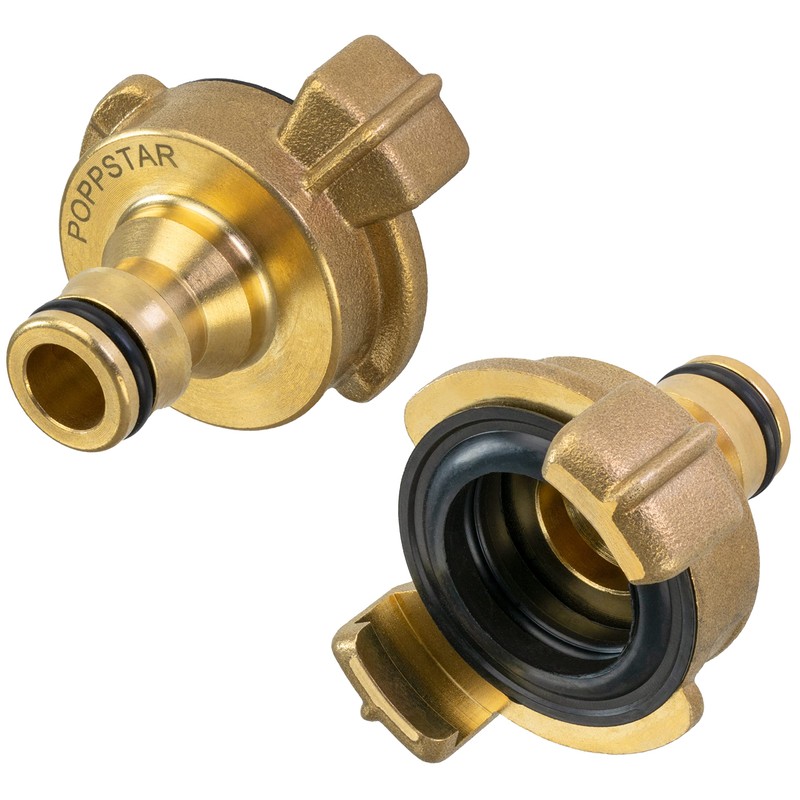 Poppstar Brass Quick Coupling System Geka to Plug-In Coupling for