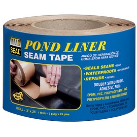 Tite Seal PLST325 Self Adhesive Double Sided Butyl Pond Seam Tape, 3" by 25'