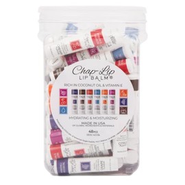 Chap-Lip Lip Balm Chap-Lip Bálsamo labial de vitamina E con aceite de coco, tratamiento hidratante de labios, hidratante, calmante, refrescante,...   