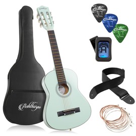 Ashthorpe 30-inch Beginner Acoustic Guitar Package (Mint Green), Basic Starter Kit w/Gig Bag, Strings, Strap, Tuner, Picks