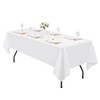 Pesonlook 1 Pack White Rectangle Tablecloth, 60 x 126 Inch