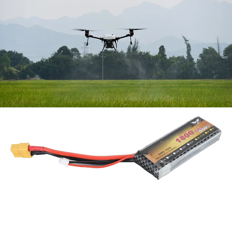 7.4V 1800mAh 3s 25C Battery With XT60 Plug Lightweight Lithium