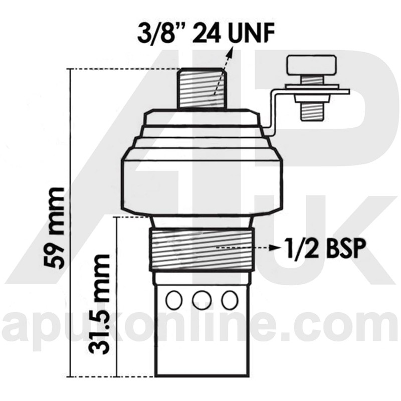 APUK Glow Flame Heater Plug Replacement for Massey Ferguson FE35