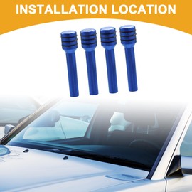 Partuto 4 Pcs Universal Door Lock Knob - Aluminum Alloy Blue