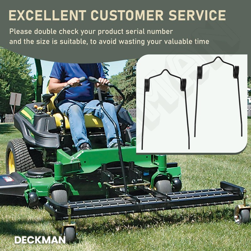 DECKMAN 10 Pack 46761 Dethatcher Spring Tines 1/8" Compatible with