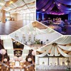 PartyVillage 20ftx40ft Ivory Ceiling Curtain for Wedding Parties – 4