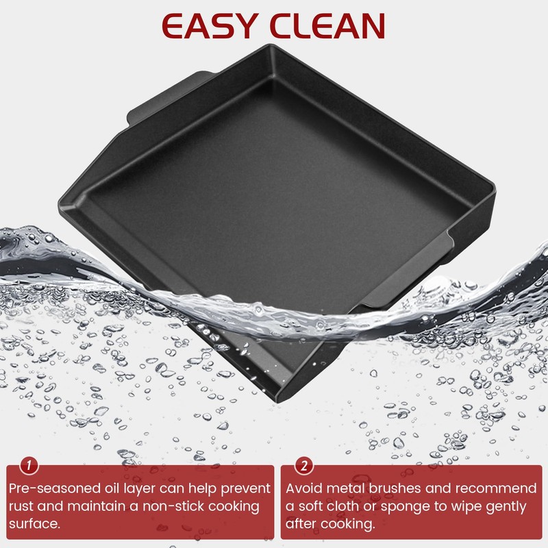 Cast Iron Griddle for Gas Grill Stove Top Plate Universal