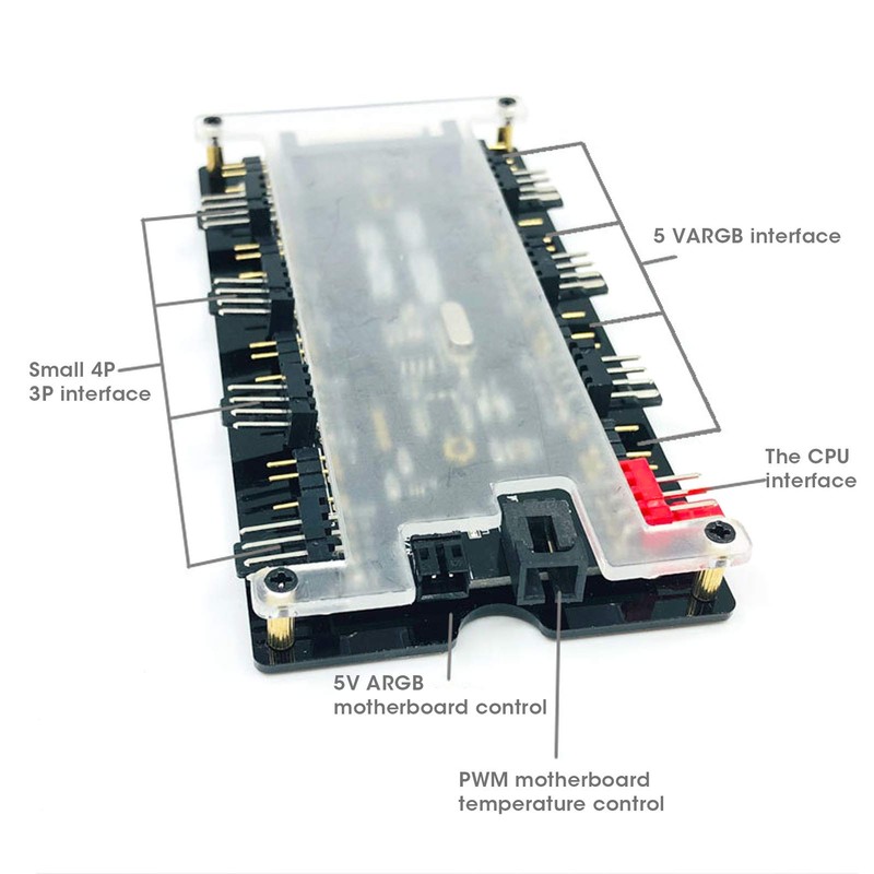 RGB Splitter Hub - 12V 4 Pin PWM+ 5V 3Pin
