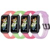 FitTurn [4er-Pack] Transparente, bunte Bänder, Ersatz-Buntes Silikon-Armband, verstellbares Zubehörband für