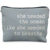RYYCDOI Blue Beach Makeup Bag, Ocean Lover Gifts Cosmetic Bags