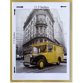 Art Emotion Gold 16x24 Picture Frame Display 12x18 Pictures with Mat or 16x24 without Mat, Horizontal and Vertical for Wall- 4 packs.