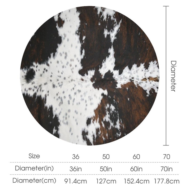 YCness Cow Print Tablecloth, Black Cowhide Printed Table Cover Western
