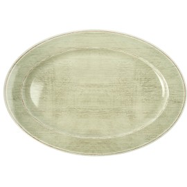 CFS Grove Melamine Oval Platter Tray, 20" x 14", Jade