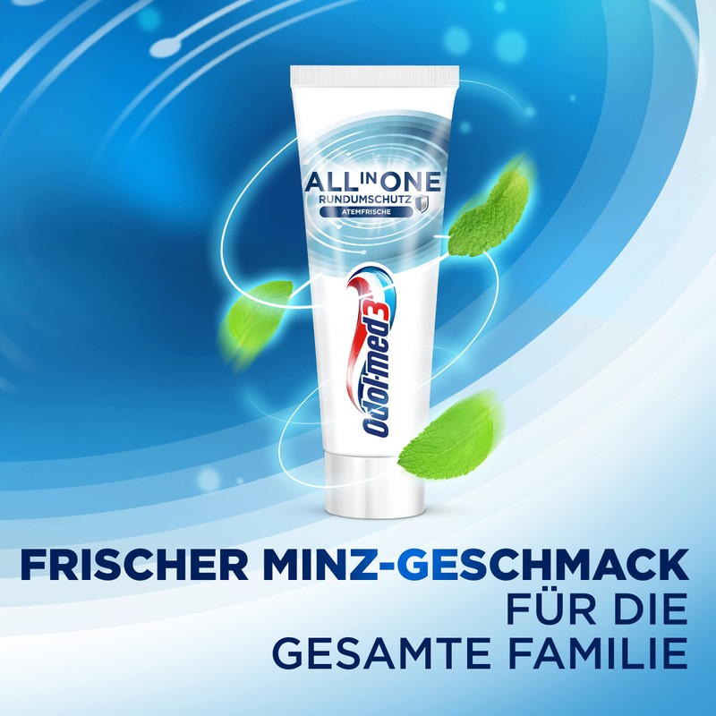 Odol-med 3 All in One Schutz Atemfrisch Zahnpasta, 4 x